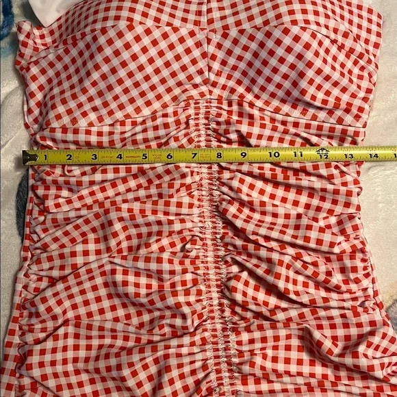 Red Gingham 1950’s bowknot swimsuit - Picture 9 of 10